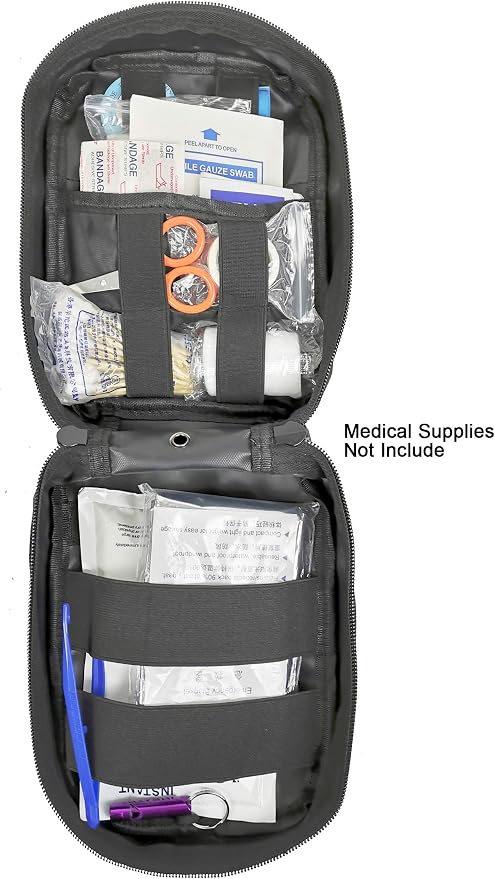 First Aid Pouch Empty Small, Tactical Molle EMT Pouch Compact Medical IFAK Rip Away Untility Bag Pouches