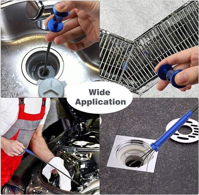 Housolution Grabber Tool Magnetic Four-claw Picker, Bendable Hose Reacher Pickup Sweeper with LED Lights, Flexible Long Handy Reaching Assist Tool for Litter Pick/Home Sink/Drain, Grabber Reacher Tool