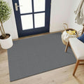 KOZYFLY Washable 3x4 Entry Area Rug, Braided Throw Rugs for Entryway, Non Slip Door Mat Indoor Outdoor Entrance, Front Porch Foyer Carpet for Kitchen, mudroom, Bathroom, Grey/Dark Grey