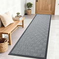 OLANLY Front Door Mat Outside Entrance 71x23, Absorbent, Heavy Duty Sturdy Natural Rubber Doormat Indoor Outdoor, Non-Slip, Stain and Fade Resistant, Low Profile Floor Mat for Entryway, Charcoal Gray