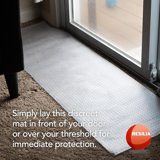 Pet Carpet Protector - Doorway Damage Deterrent and Scratch-Stopper for Cats, Dogs, and Pets, Heavy-Duty PVC Runner, Cut to Fit, Clear, 30 Inches x 48 Inches, Made in The USA