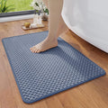 YDKGL Bathroom Rugs Non Slip, Super Absorbent Quick Dry Bath Mats for Bathroom, Foam Weave Texture Thin Bath Rugs Washable with Rubber Backing Fit Under Door Outside Shower,16" x 24“