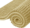 SUBRTEX Bathroom Rugs Chenille Bath Rug, Soft Short Plush Bath Mat, Water Absorbent Shower Mat, Quick Dry Machine Washable(Yellow, 24" x 36")