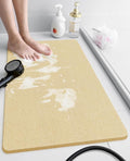 OTHWAY Shower Mat Non Slip Without Suction Cups, Quick Drying Bathtub Mat Non Slip for Shower Bathroom, PVC Loofah Shower Mat for Wet Areas (Beige)
