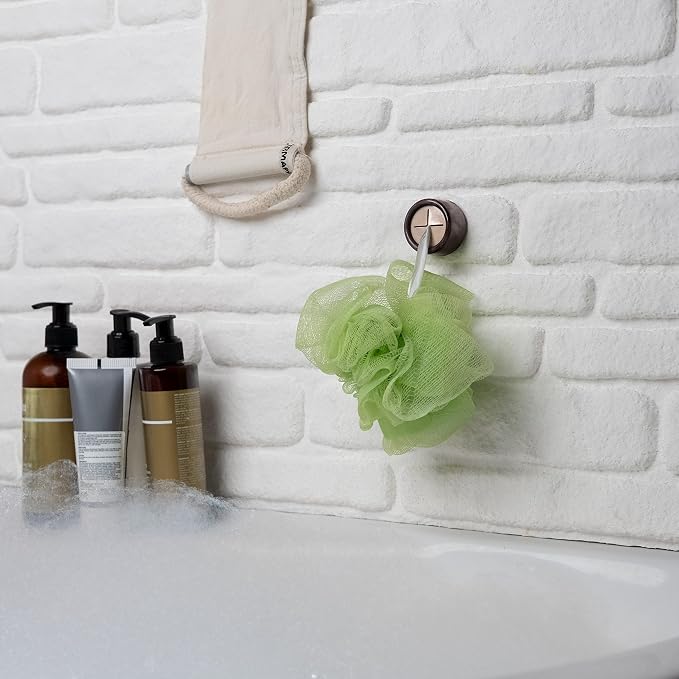 HEFA Acrylic Modern Kitchen & Bathroom Towel Hooks, 4 Pack, Smoky Midnight