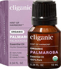 Cliganic Organic Palmarosa Essential Oil, 100% Pure Natural Undiluted (10ml), for Aromatherapy | Non-GMO Verified