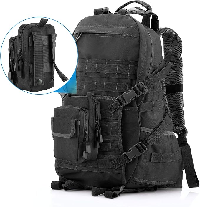 FRTKK 2 Pack Molle Pouches - Tactical Compact Water-Resistant EDC Pouch Bag Small Utility Pouch