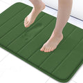 Buganda Memory Foam Bath Mat, 30" x 20", Ultra Soft and Non-Slip Bathroom Rugs, Water Absorbent and Machine Washable Bath Rug for Bathroom, Shower, and Tub, Olive Green