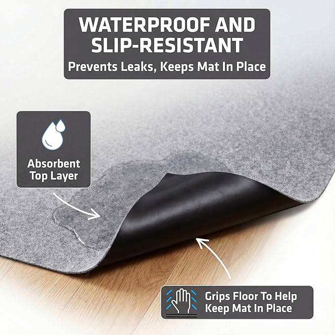 Drymate 2-Pack Washable Pee Pads for Dogs (29x36), Waterproof, Absorbent, Slip-Resistant, Reusable Pet Training Potty Puppy Mats, Housebreaking, Incontinence Bed Pads, Crate, Kennel (USA Made)