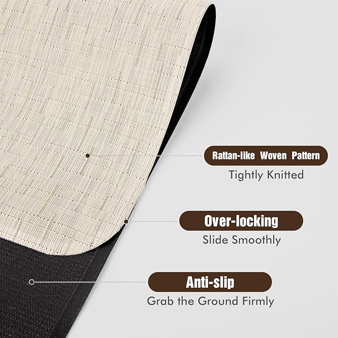 Blvornl Office Chair Mat for Hardwood Floor, 36" x 48" Desk Chair Mat for Hard Wood and Tile Floor, Large Anti-Slip Hard Floor Protector Rolling Chair Mat, PVC Mat Desk Rug for Office, Light Brown