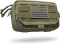 WYNEX Tactical Molle Admin Pouch,Tactical EDC Bag Utility Laser Cut EDC Tool Pouch Bag Annexes with American Flag