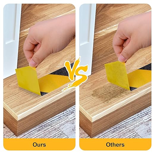 Qingluan Non Slip Tape, 4 inch x 60 feet, Non Skid Safety Tape for Steps Outdoor Waterproof, Heavy Duty Grip Tape for Concrete Floors, Yellow