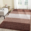 Smiry Dog Door Mat for Muddy Paws, Absorbs Moisture and Dirt, Low-Profile Entryway Mat with Non-Slip Backing, Entry Indoor Outdoor Doormat for Inside Floor (71x47 Inches, Brown, Striped)
