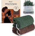 CORATED African Net Sponge Authentic, Shower Loofah Exfoliating Bath Sponge, Body Scrubber for Women and Men Daily Use Body Care, Travel Portable Bath Accessories Spa Gifts