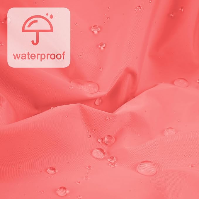 Reusable Shower Cap for Women, Large Waterproof Shower Bonnet with Elastic Band, Washable Bath Hair Cap for Long, Curly Hair, Braids, Daily Shower, Home Spa, Travel(Orange Pink)