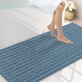 Smiry Bathroom Rugs Mat 59x24, Extra Soft Absorbent Chenille Bath Rugs, Non Slip Rubber Backing Machine Washable Quick Dry Bath Mats for Bathroom Floor, Tub, Shower, Home Accessories, Grayish Blue