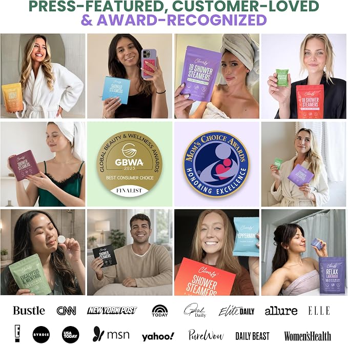 Cleverfy Eucalyptus Shower Steamers Aromatherapy - Birthday Gifts for Women, Mom, Wife, Grandma, Her, Best Friend, Daughter, Sister, Teens & Girlfriend - 18 Tablets