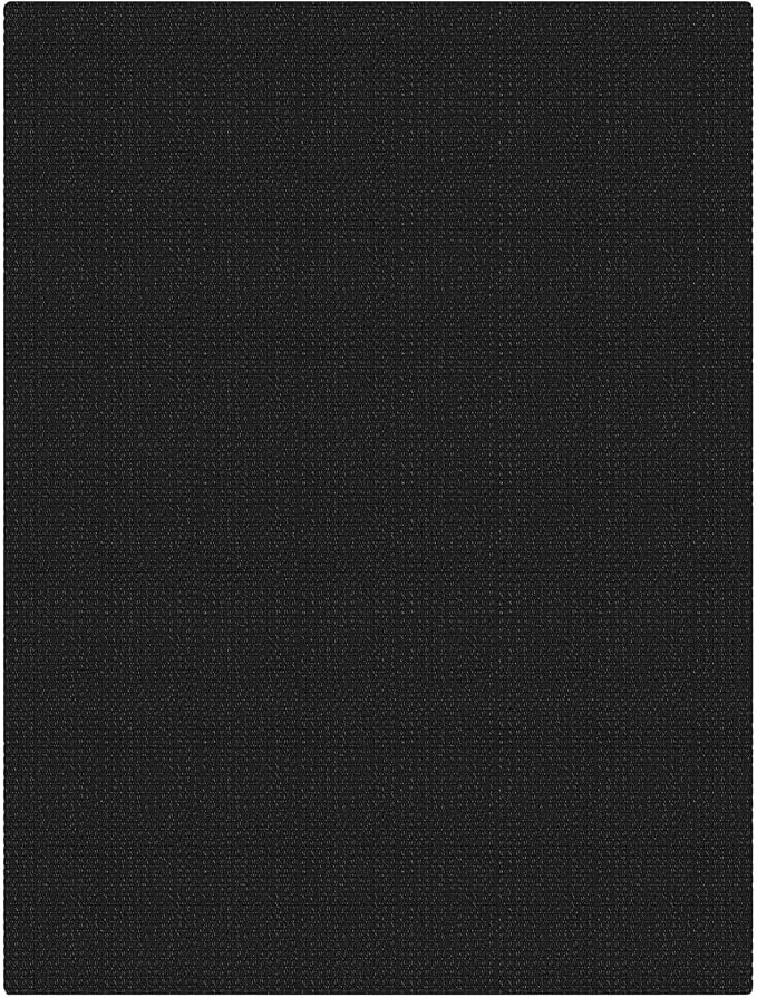 KOZYFLY Black Washable 3x4 Woven Entry Area Rug, Braided Throw Rugs for Entryway, Non Slip Door Mat Indoor Outdoor Entrance, Front Porch Foyer Carpet for Kitchen, mudroom, Bathroom, Black/Dark Grey