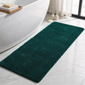 TYUU Bathroom Runner Rug, Ultra Soft Long Bath Mat Machine Washable Super Absorbent Quick Dry Bathroom Runner Rugs 24 x 60 Non Slip, Dark Green 24" x 60"