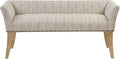 Madison Park Accent Bench for Living Room, Upholstered with Nailhead Trim, & Padded Seat Entryway Bench Small, End of Bed Bench with Back, 49.5" W x 19.25" D x 23" H, Taupe Multi