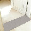 Bath Mat for Narrow Spaces, Super Absorbent Doorway Floor Mat, Non-Slip Threshold Rugs Fit for Under Door, Cuttable Ultra Thin Bath Mat (Light Grey, 1' x 3'3" (Rectangular with Round Corner))