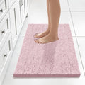 Bcoimo 30x20 Chenille Bath Mat – Non-Slip with Backing Bath Rug Ultra-Absorbent and Machine Washable Bathroom Mat Quick-Dry Design. Ideal for Bathroom Shower and Tub Areas