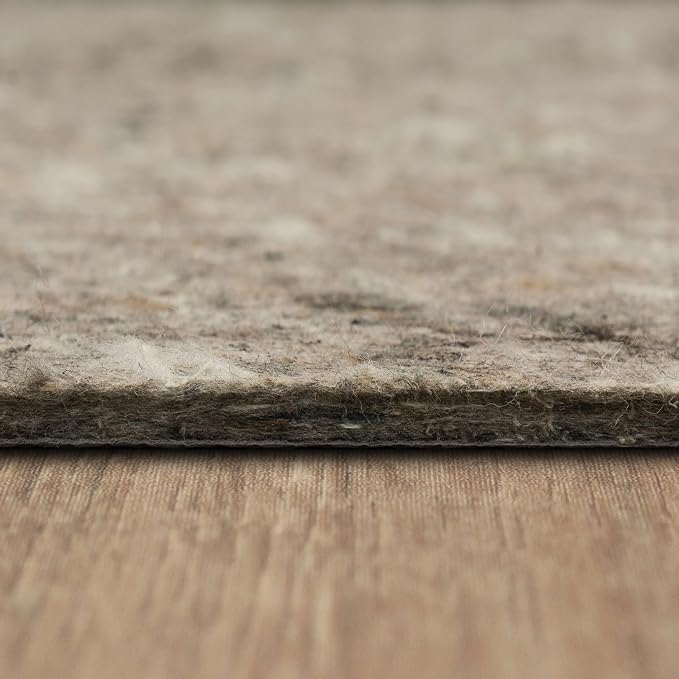 Mohawk Home Non Slip Rug Pad 5' 9" x 9' - 1/2" Thick Felt + Latex Rubber Gripper - Dual Surface Cushion for Hardwood, Carpet, Tile Floors, Made in USA