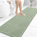 OLANLY Long Bathroom Rugs Runner 59x20, Thick Soft and Absorbent Chenille Bath Mat, Non-Slip, Machine Washable Quick Dry Bath Rugs for Tub Shower Floor, Home Decor Accessories, Sage Green