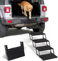 Foldable Dog Car Steps - Upgraded Non-Slip Pet Stairs for Large Dogs, Portable Metal Frame Dog Ramps for High SUV, Truck and Cars, Lightweight Pet Ladder with High Load-Bearing Capacity (6 Steps)