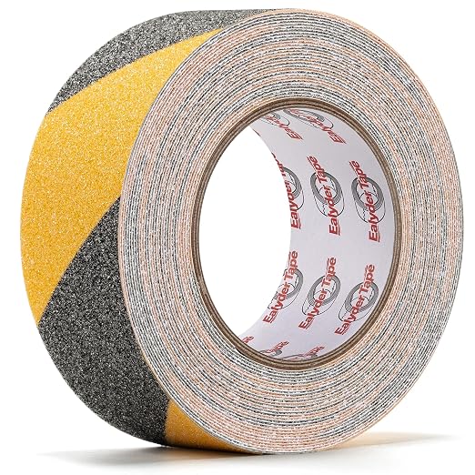 Anti Slip Tape Yellow/Black 2 Inch x 33 Ft, Non Slip Waterproof Safety Grip Adhesive Traction Warning Tape for Steps, Stair Treads and Ramps, Indoor & Outdoor Use
