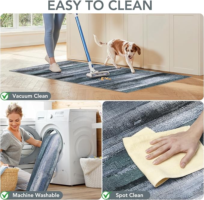 Office Chair Mat for Hardwood Floor&Tile Floor,36"X 48" Heavy Duty Desk Chair Mat for Hard Floors,Under Desk Rug for Rolling Computer Chair,Anti Slip,Low Pile Carpet Floor-Abstract Dark Grey