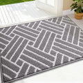 OLANLY Indoor Door Mat, 36x24 Inch, Dirt Resistant and Absorbent, Non-Slip Rubber Backing Floor Mats, Easy Clean Low-Profile Doormat for Entryway, Front Door, and Inside Entrance, Grey