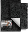 Hearth & Harbor Bathroom Rugs, Chenille Bath Mat - Machine Washable Bath Mats for Bathroom Non-Slip Backing Rubber, Quick Dry Bathroom Mat