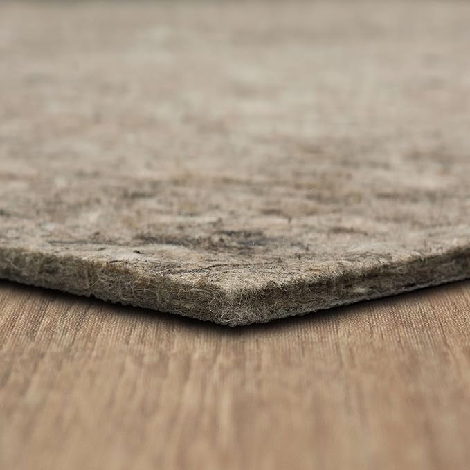 Mohawk Home Non Slip Rug Pad 7' x 9' - 1/2" Thick Felt + Latex Rubber Gripper - Dual Surface Cushion for Hardwood, Carpet, Tile Floors, Made in USA
