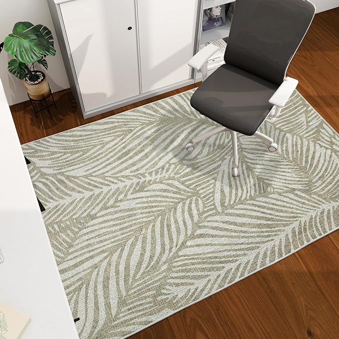 Office Chair Mat for Hardwood Floor, 60"x45" Easy Glide Computer Desk Mat Protector for Rolling Chair Under Desk Rug Nonslip Backing, Machine Wash, (Modern)