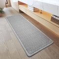YDKGL Bathroom Runner Rug, Thin Bath Mat Bathroom Rugs Non Slip Washable, Rubber Backing Quick Dry for Floor, Tub and Shower, Grey 17x47