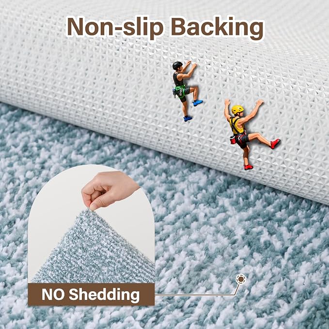 36x24 Large Bathroom Rugs Washable Non Slip, Dusty Blue Bath Mat for Bathroom Floor Tub, Soft Absorbent Quick Dry Mats for Shower, Bathtub,Home Decor
