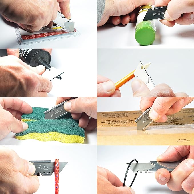 Screwpop Ron's Utility Pocket Knife 3.0 Gift for Men Attaches to Keychain and Carabiner with Magtrak Technology Stainless Steel