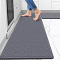Mattitude Kitchen Mat 2PCS Kitchen Rugs Cushioned Anti-Fatigue Rug Waterproof Standing Desk Mat Kitchen Mats for Floor Kitchen Rug Set for Kitchen, Sink, Office 17.3"×30"+17.3"×59" Light Grey