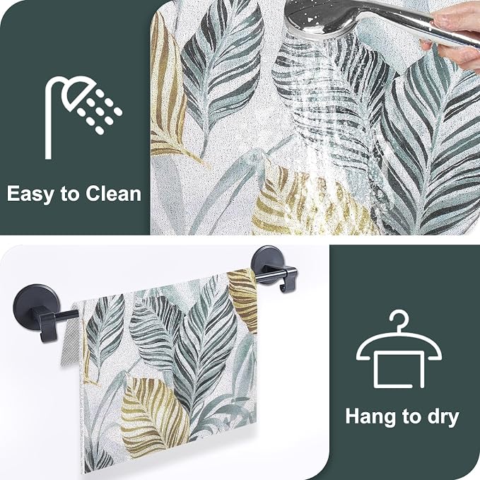Square Shower Mat, 32x32 Inch Extra Large Non Slip Shower Mats for Inside Shower, Soft PVC Loofah Shower Mat Anti Slip Quick Drying, Shower Stall Mats for Home, Holtel, Bathroom