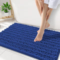 Smiry Bathroom Rugs Mat 34x21, Extra Soft Absorbent Chenille Bath Rugs, Non Slip Rubber Backing Machine Washable Quick Dry Bath Mats for Bathroom Floor, Tub, Shower, Home Decor Accessories, Royal Blue
