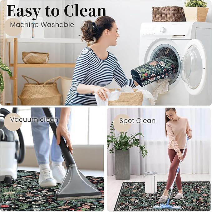 Office Chair Mat for Hardwood Floor & Tile Floor,36"X 48" Heavy Duty Desk Chair Mat for Hard Floors, Under Desk Rug for Rolling Computer Chair,Anti Slip,Low Pile Carpet Floor Protector-Green Grass