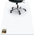 BesWin Heavy Duty Office Chair Mat for Carpet, 32" x 55" Clear Hard Carpet Protector Mat, Anti-Slip Desk Floor Mat for Office Chair on Carpeted Floors, Easy Glide, Ship Flat