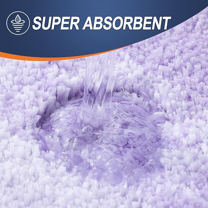 OLANLY Bathroom Runner Rugs Mat 59x24, Extra Soft Absorbent Microfiber Bath Rug, Rubber Backing, Quick Dry, Washable Long Bath Mats for Bathroom, Tub and Shower, Home Decor Accessories, Light Purple