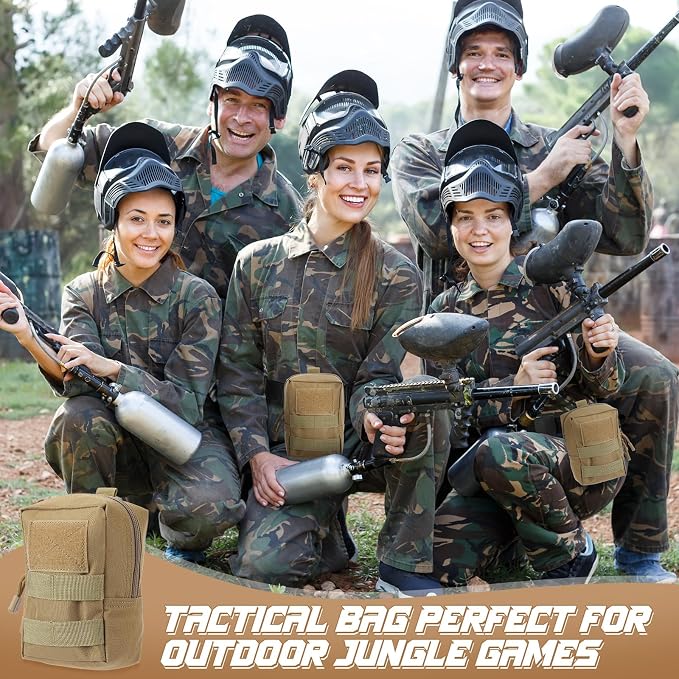 8 Pcs Molle Pouches Tactical Molle Pouch Vest Pouch Cell Phone Belt Pouch Waterproof Waist Bag Pack Utility EDC Pouch Bag Compact Accessories Gadget Pocket Organizer
