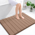 OLANLY Memory Foam Bath Mat 40x32, Super Soft Absorbent Bathroom Rugs, Quick Dry, Machine Washable Shower Floor Rugs, Bathmat Carpet, Bathroom Home Decor Accessories, Mocha