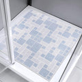 Square Shower Mat 24x24 Inch Non Slip Bath Mat for Inside Shower Loofah Shower Mat for Elderly Soft Textured Foot Massage Pad Bathroom Floor Mat for Wet Area, Without Suction Cups, Quick Drying
