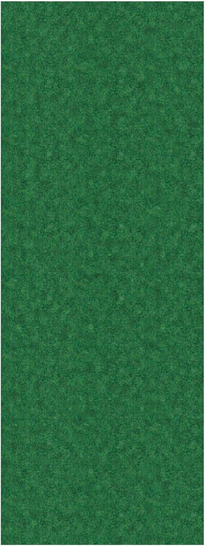 Ottomanson 2' x 27' Hallway Runner Extra Durable Non-Slip Rug Mat for Indoor & Outdoor Use - Ideal for Kitchen, Entryway, Patio & Garage - High-Traffic Carpet, Green