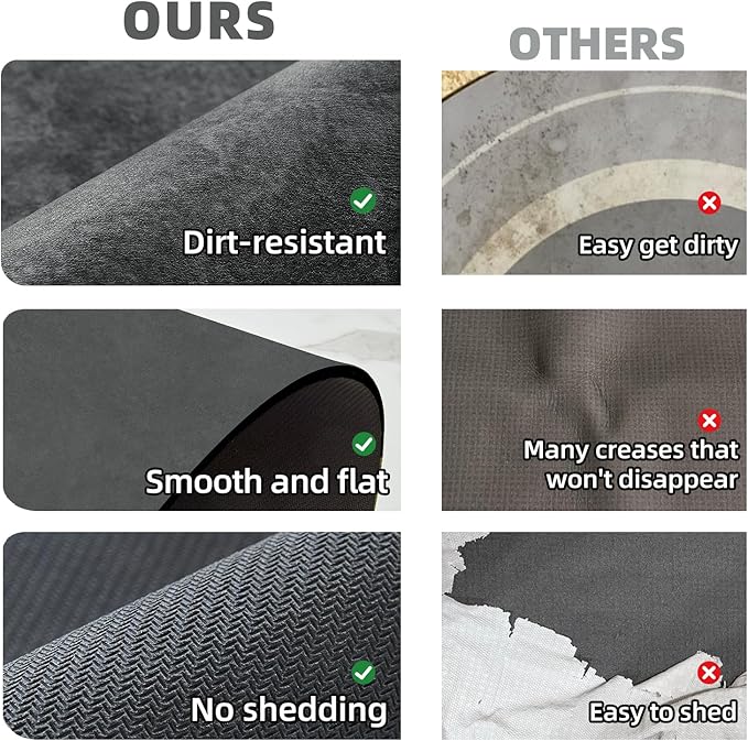 TYUU Bath Mat, Bathroom Rugs Non Slip Washable Thin Absorbent Quick Dry Bath Mat Fits Under Door Bathroom Floor Mat Perfect for Bath, Shower, or Sink 20"x48" Dark Grey