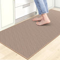 Kitchen Mats for Floor,Kitchen Rug, Nonskid, Washable, Absorbent Kitchen Runner Rug for in front of Sink, Entryway, Hallway, Rubber Backing Indoor Door Mat, Farmhouse Style Standing Mat, 20"x47",Brown